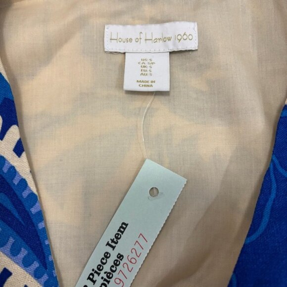 House f arlow 960 lue ream loral inen lend iece kirt et - Picture 5 of 15